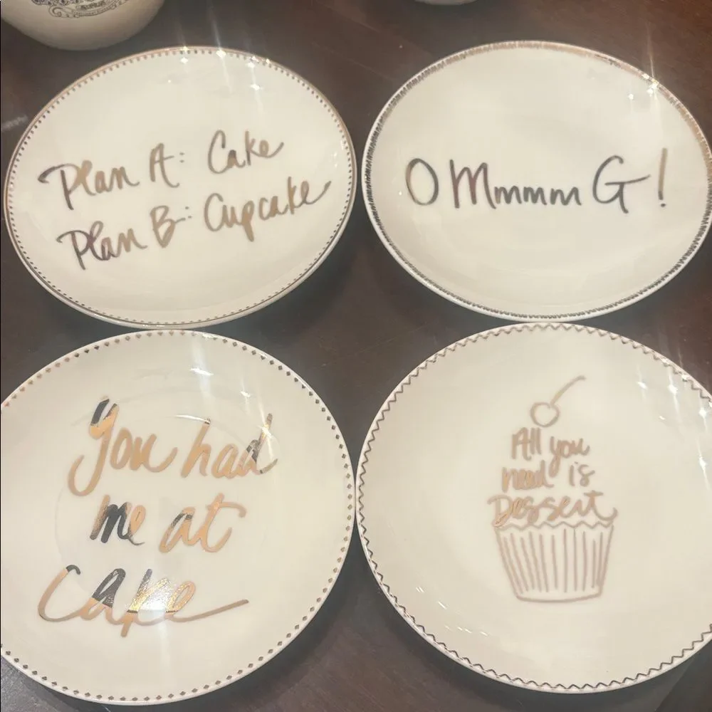 Pier 1 Gold Appetizer Plates